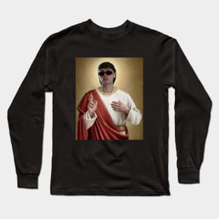 Peso Pluma x jesus meme Long Sleeve T-Shirt